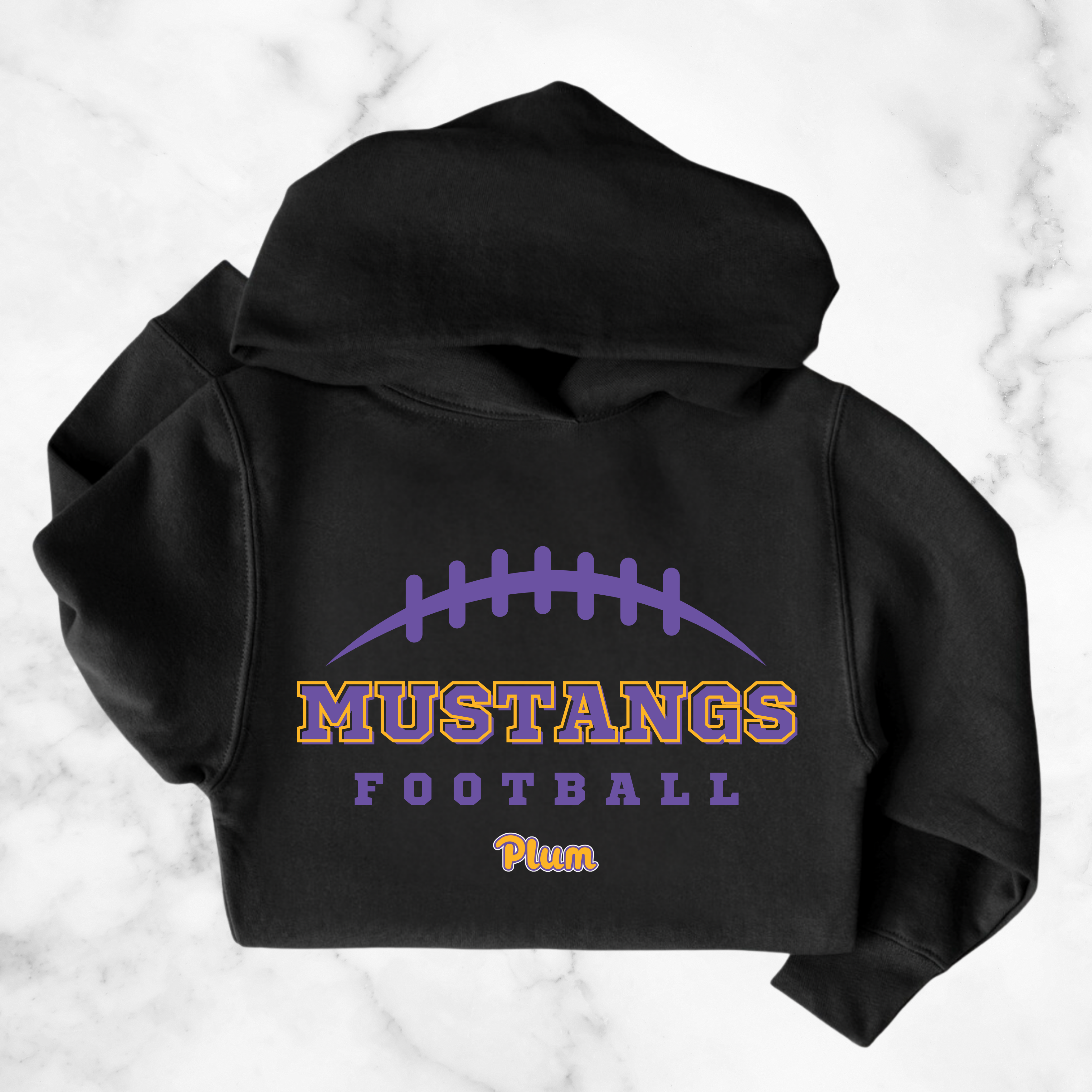 Youth Plum Mustangs Football Hoodie