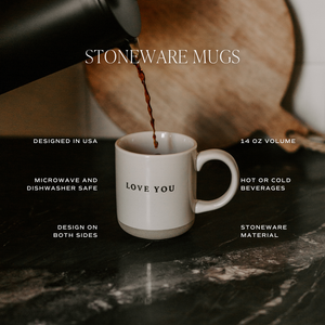 Floral Stoneware Coffee Mug