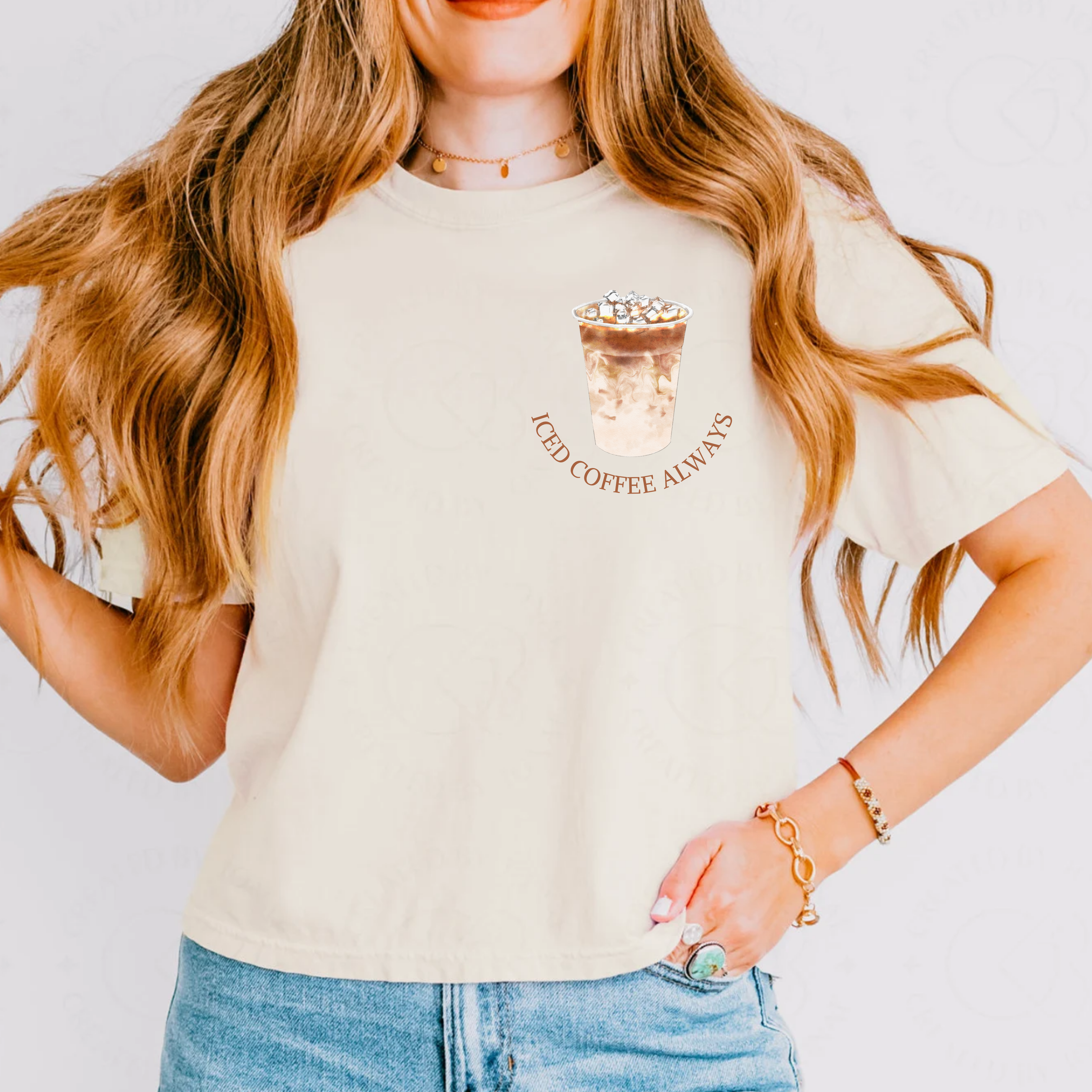 Iced Coffee Always Pocket Tee