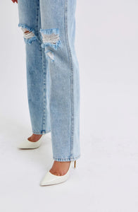 Cici High Waist Rigid Magic 90's Straight Jeans