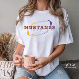 Comfort Colors Mustangs Football Swirl Tee