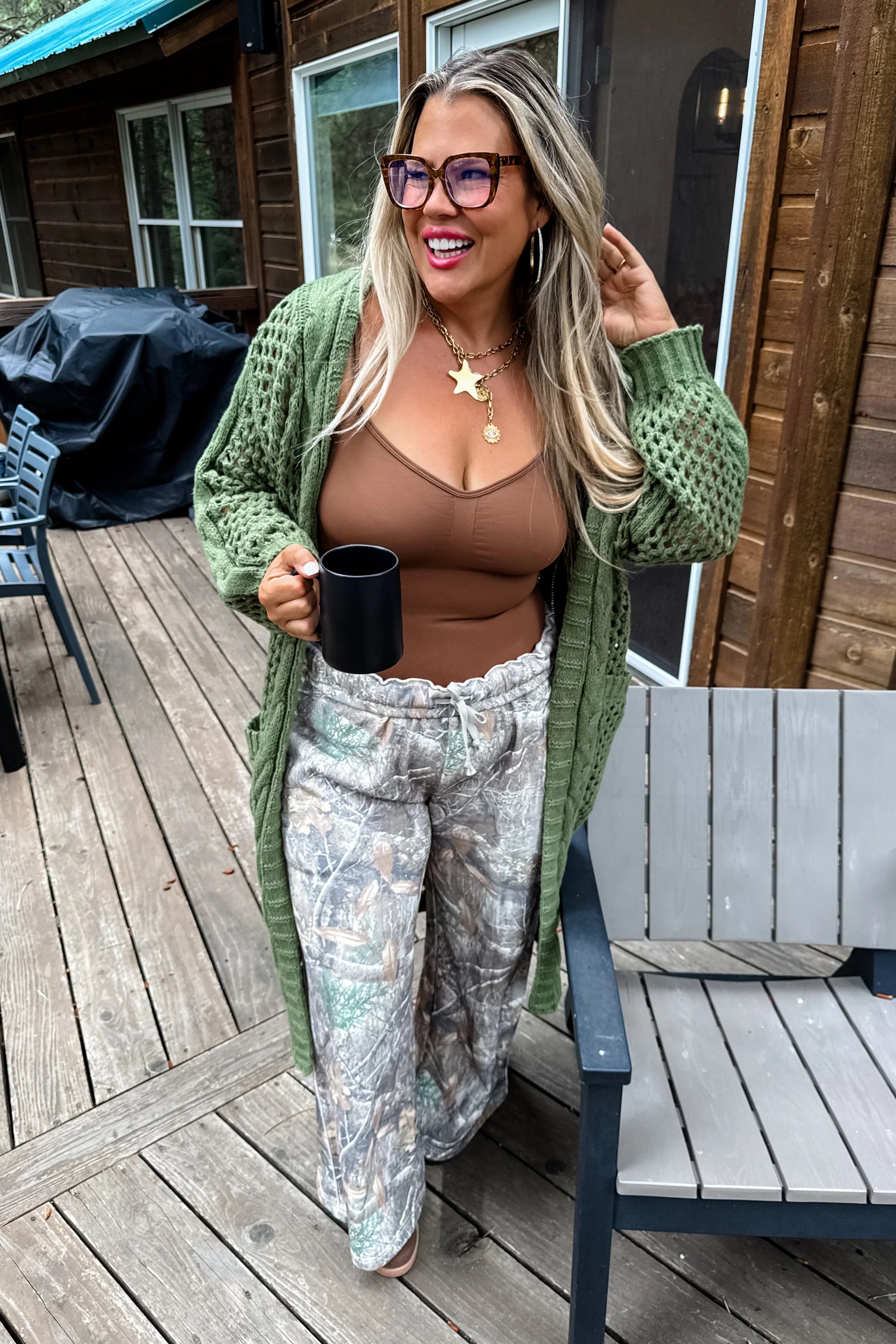 Kandias Knit Cardigan in Olive