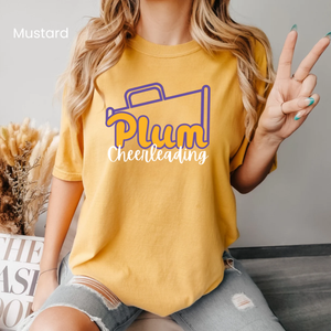 Comfort Colors Plum Cheerleading Tee