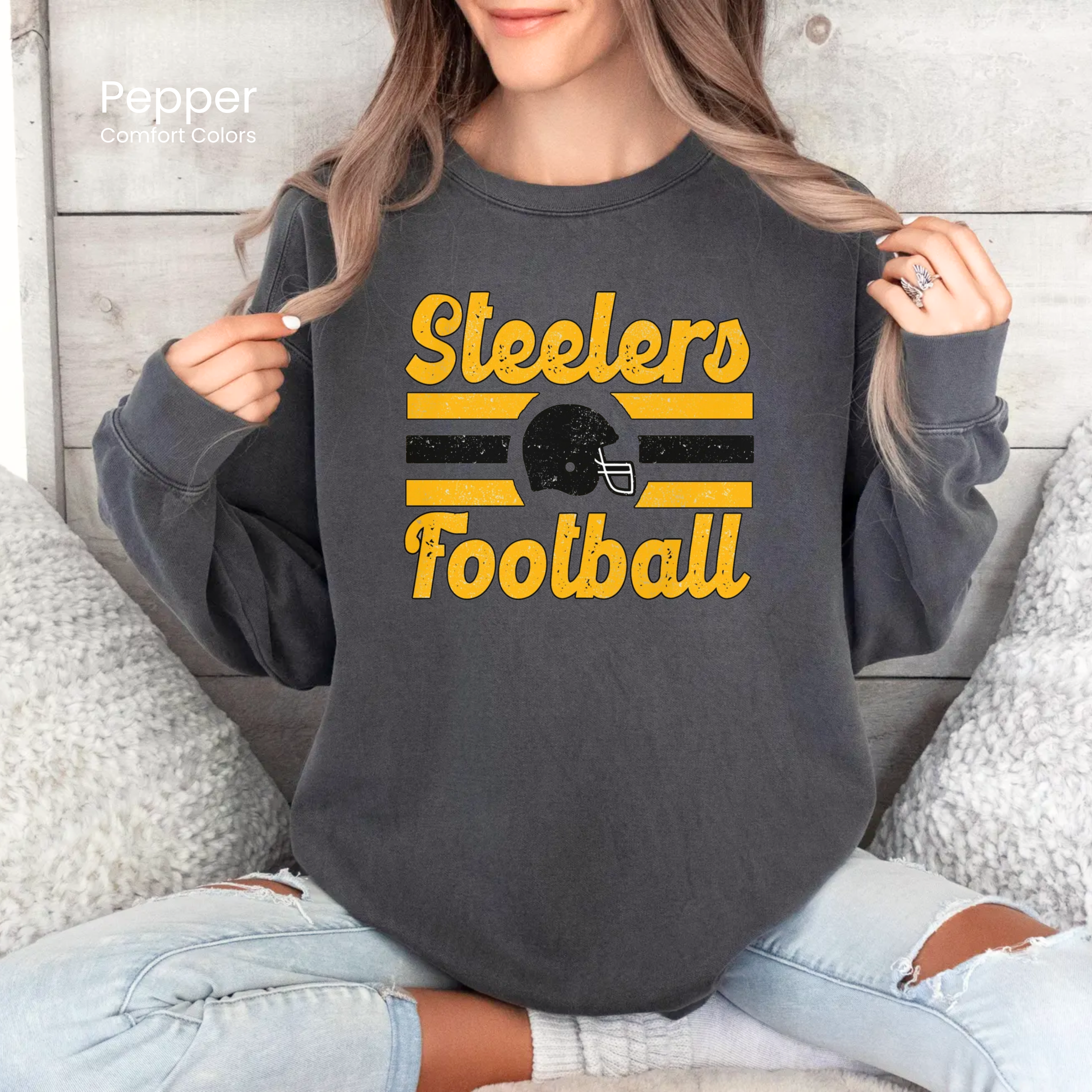 Comfort Colors Steel City Football Sweatshirt
