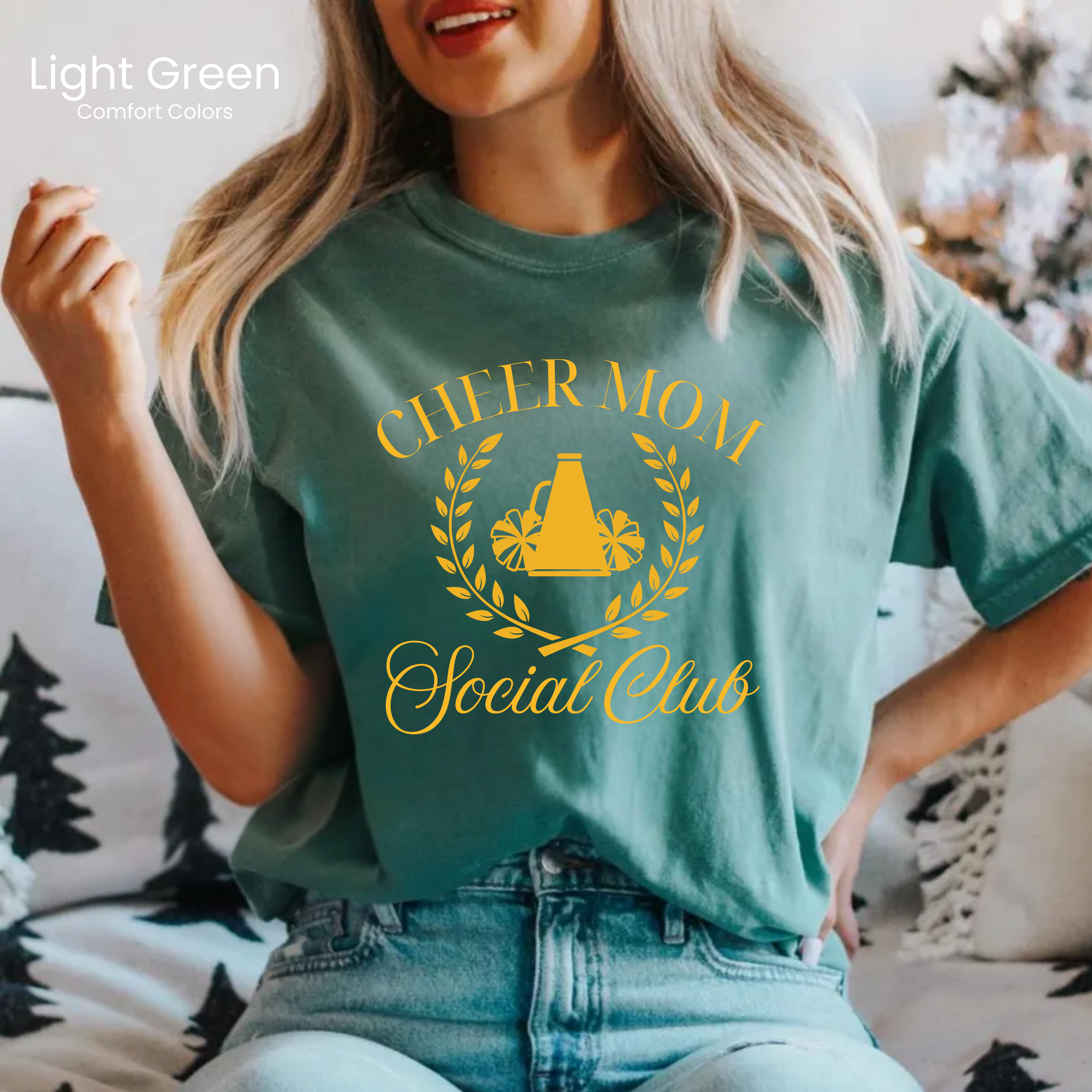 Comfort Colors Cheer Mom Social Club Tee