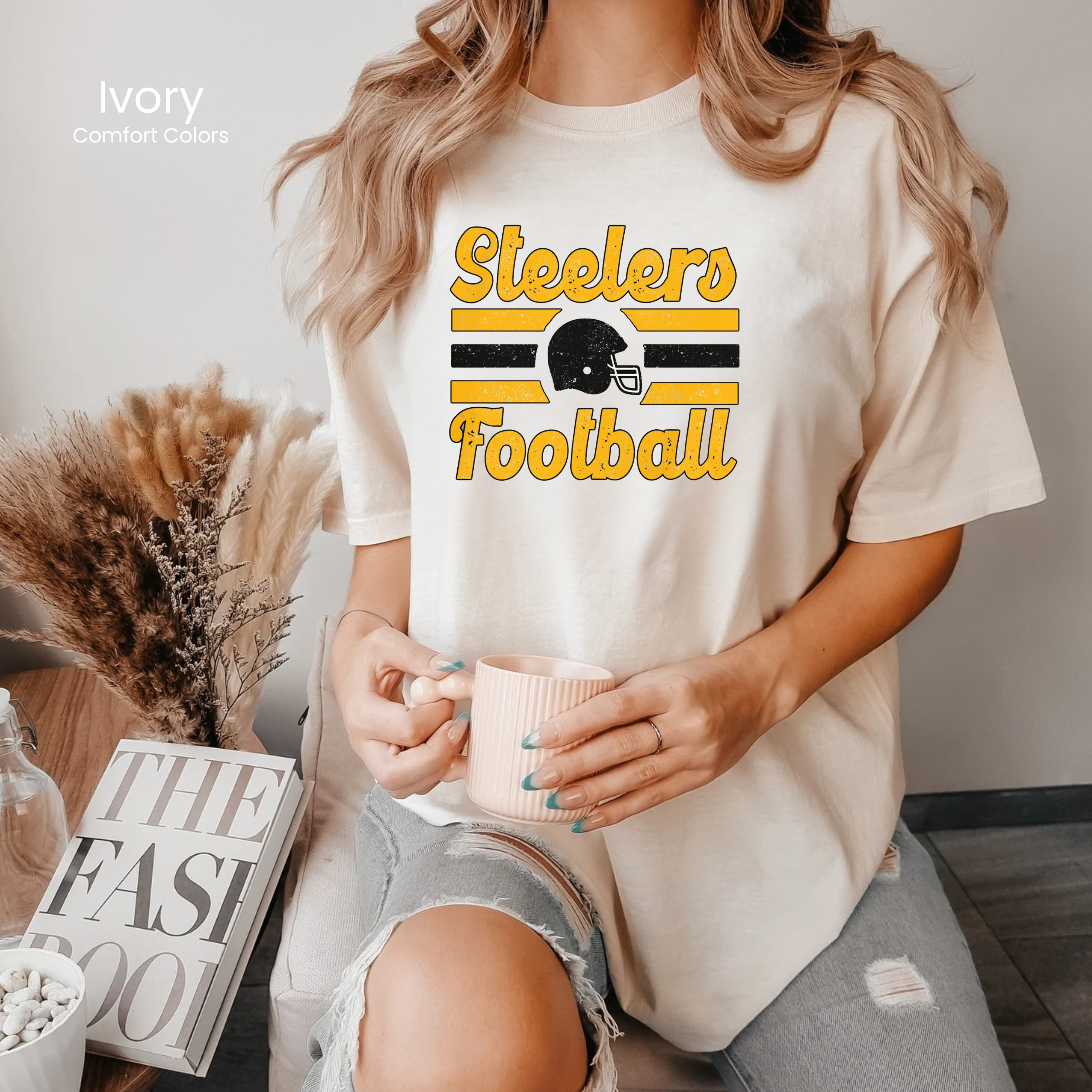 Comfort Colors Steel City Football Tee