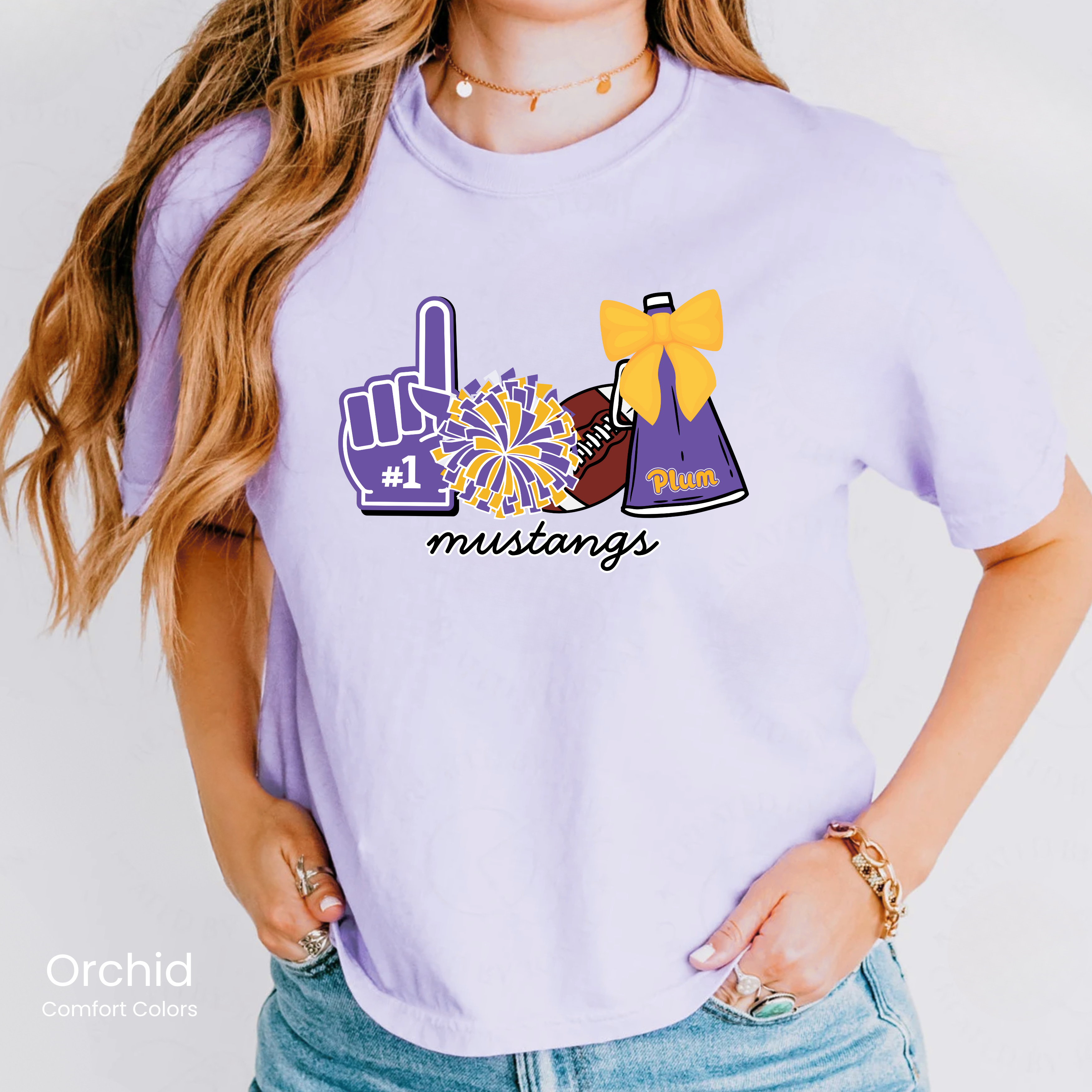 Comfort Colors Boxy Crop Cheer Icons Tee