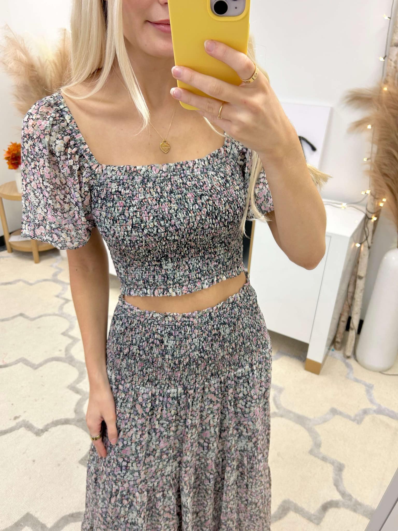 Among the Wildflowers Smocked Maxi Skirt