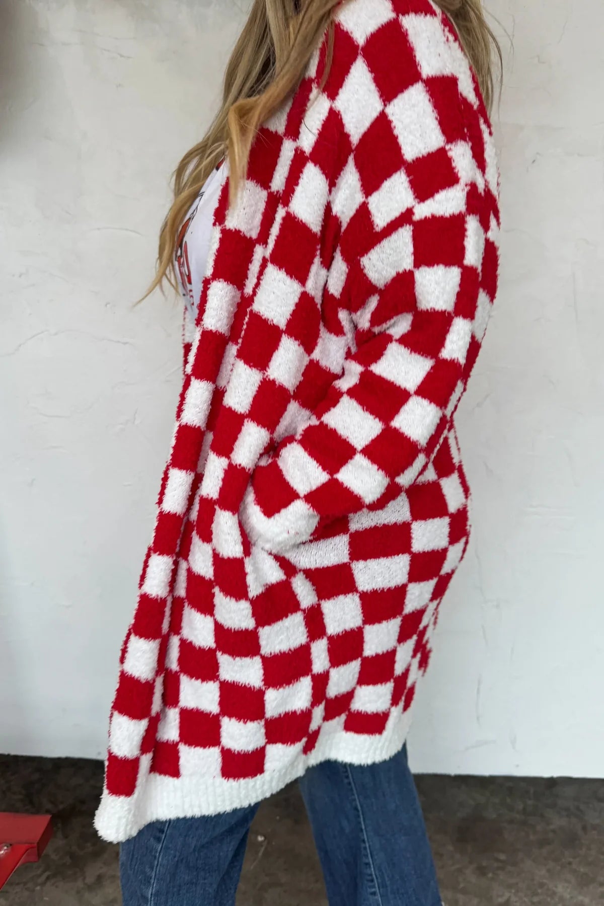 {PRE-ORDER} Red Checker Holiday Cloud Cardigans