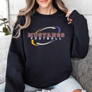 Gildan Softstyle Mustangs Football Swirl Sweatshirt
