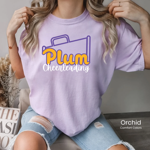 Comfort Colors Plum Cheerleading Tee