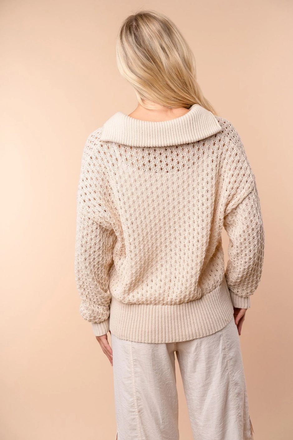 Breezy Baby Open Knit Quarter Zip