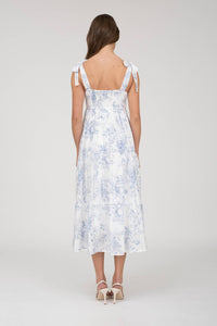 Fruit Blossom Tiered Midi Dress