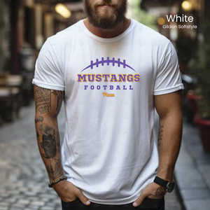 Gildan Softstyle Plum Mustangs Football Tee