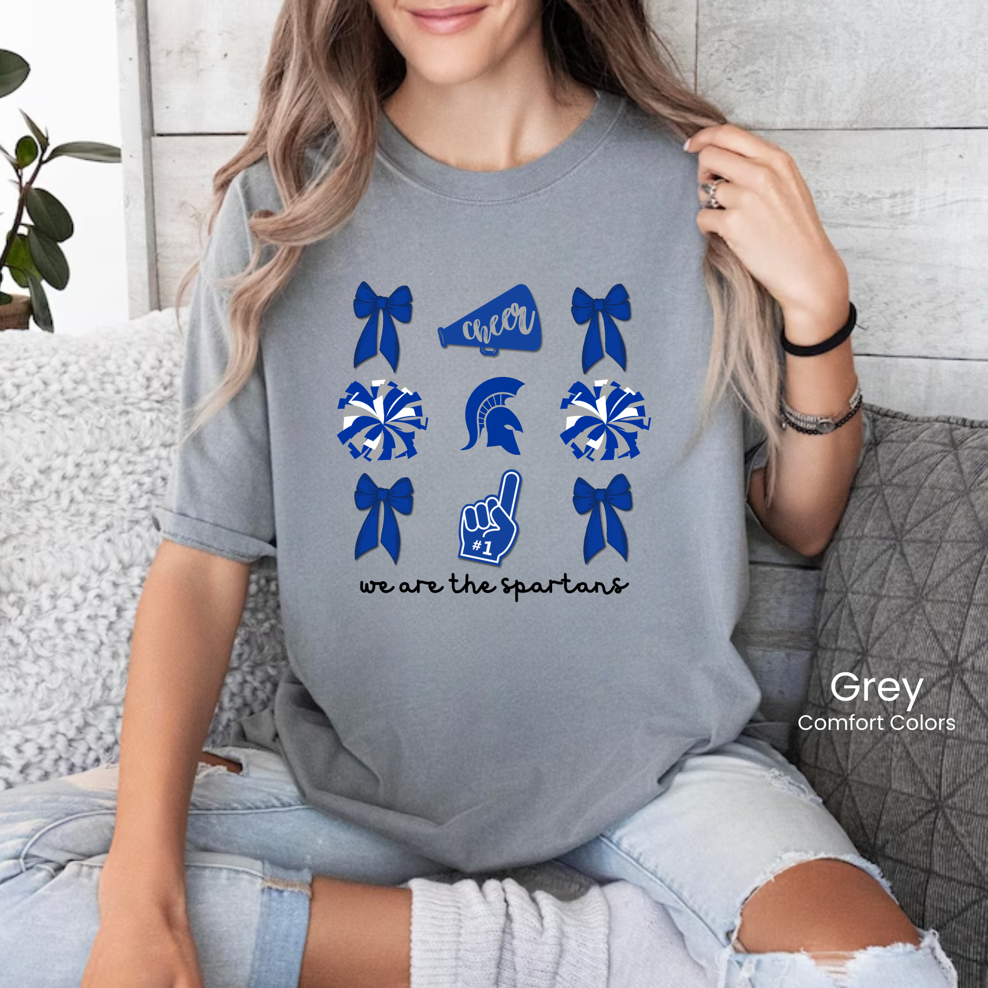 Comfort Colors We Are the Spartans Cheer Tee