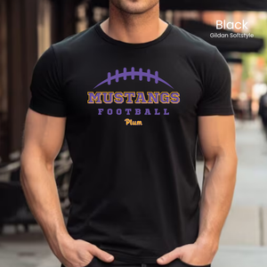 Gildan Softstyle Plum Mustangs Football Tee