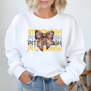 Pittsburgh Football Bow Sweatshirt