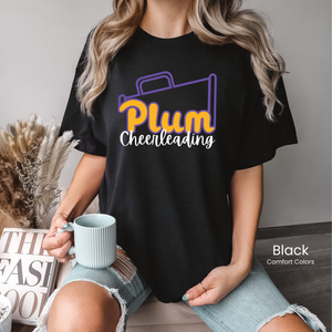 Comfort Colors Plum Cheerleading Tee