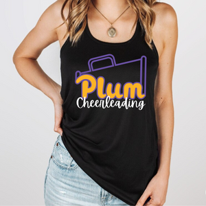 Plum Cheerleading Flowy Racerback Tank