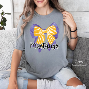 Comfort Colors Mustangs Double Bow Tee