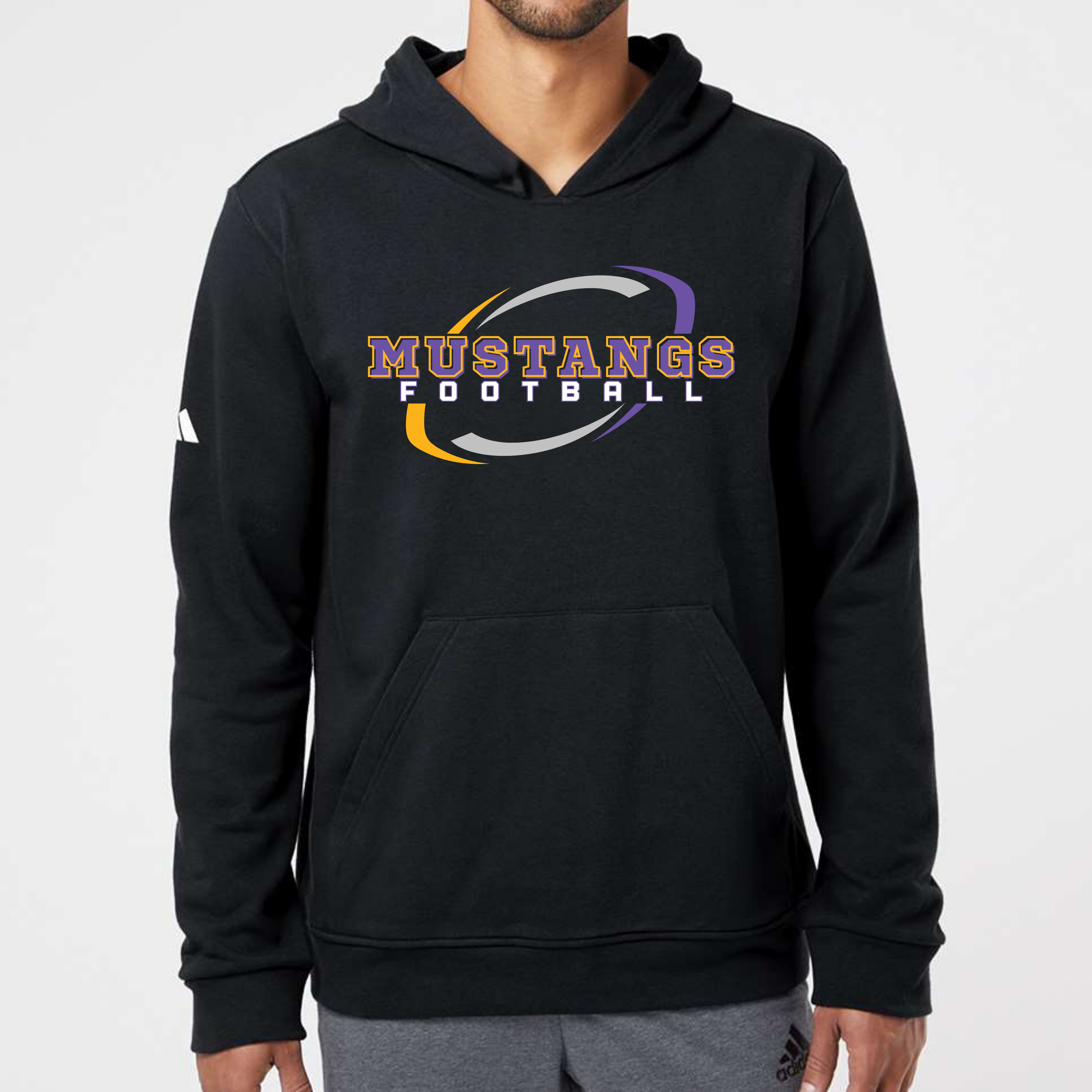 Adidas Plum Mustangs Football Swirl Hoodie