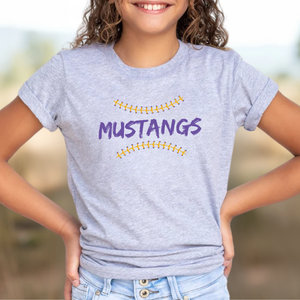 Youth Mustangs Laces Tee