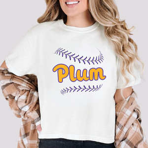 Comfort Colors Plum Baseball Tee