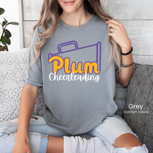Comfort Colors Plum Cheerleading Tee