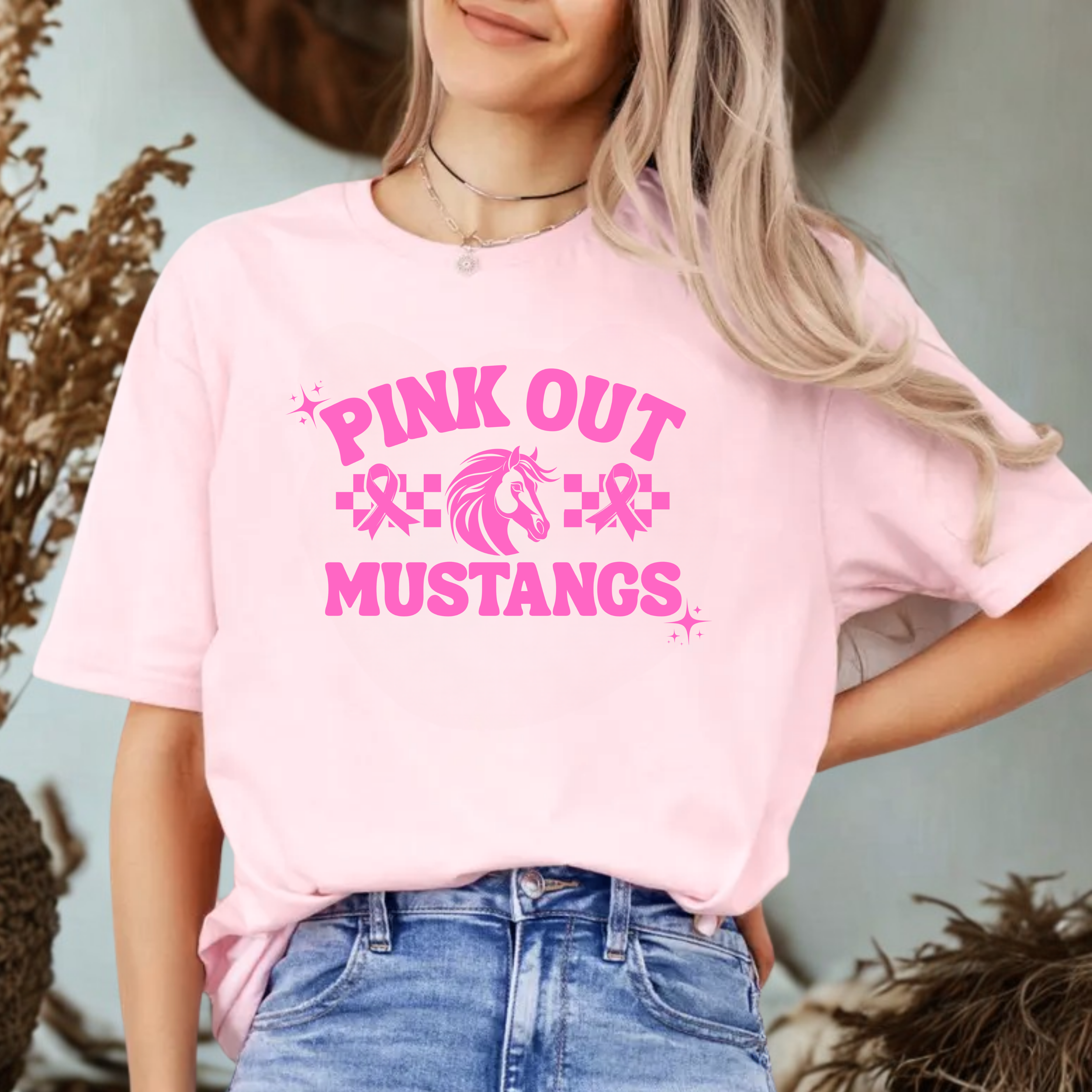 Pink Out Mustangs Tee