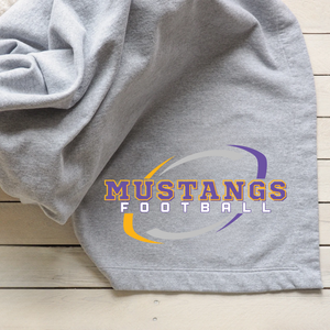 Mustangs Football Swirl Blanket