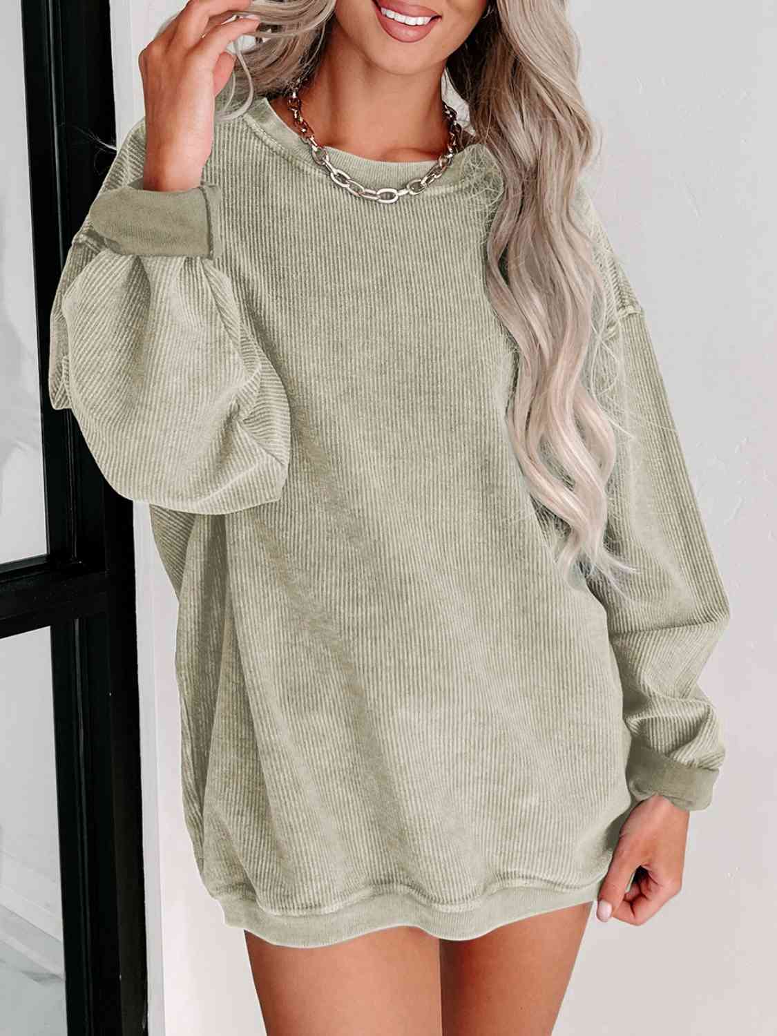 Sage Dropped Shoulder Sweatshirt