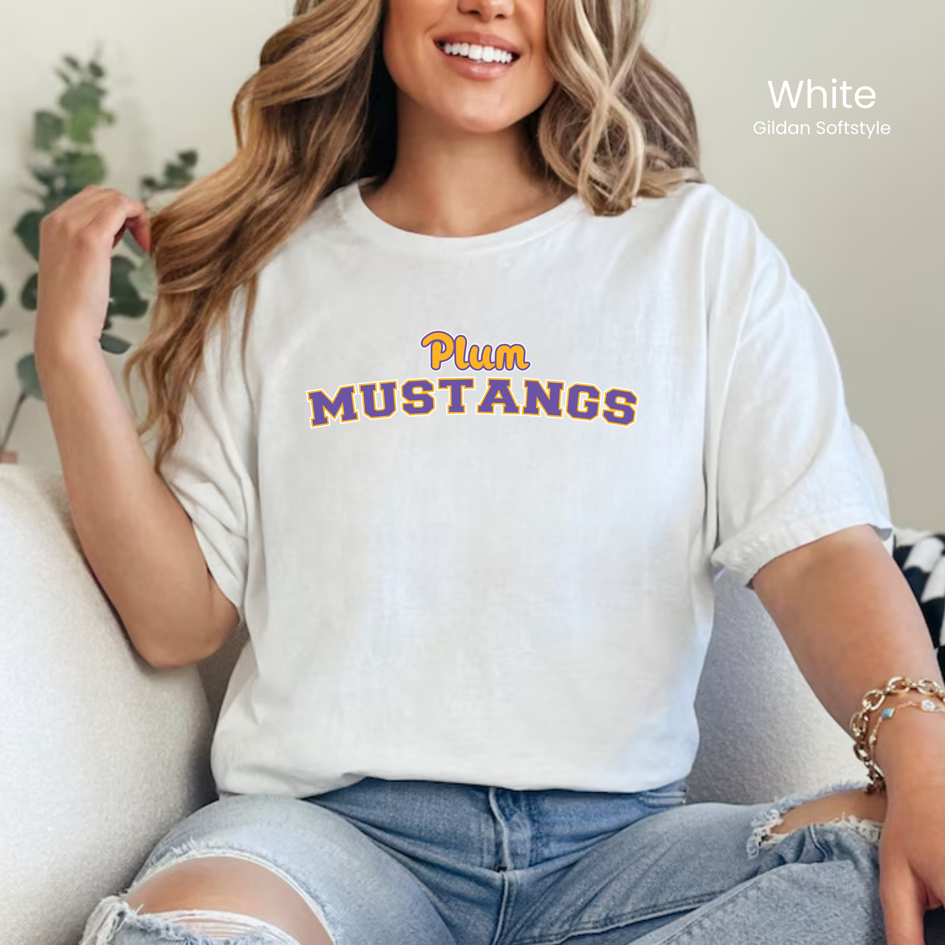 Plum Mustangs Tee