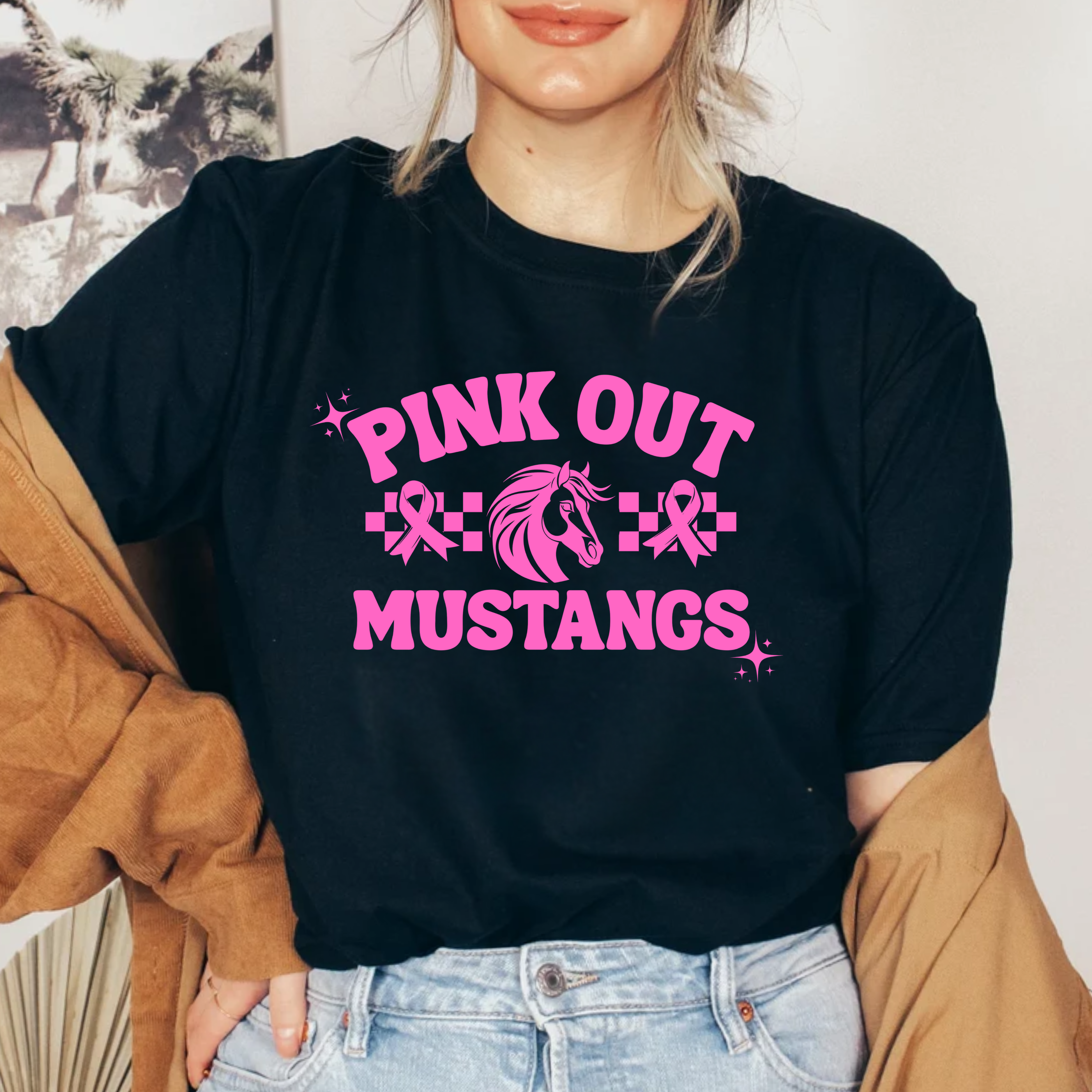 Pink Out Mustangs Tee
