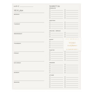Weekly Meal Plan Notepad