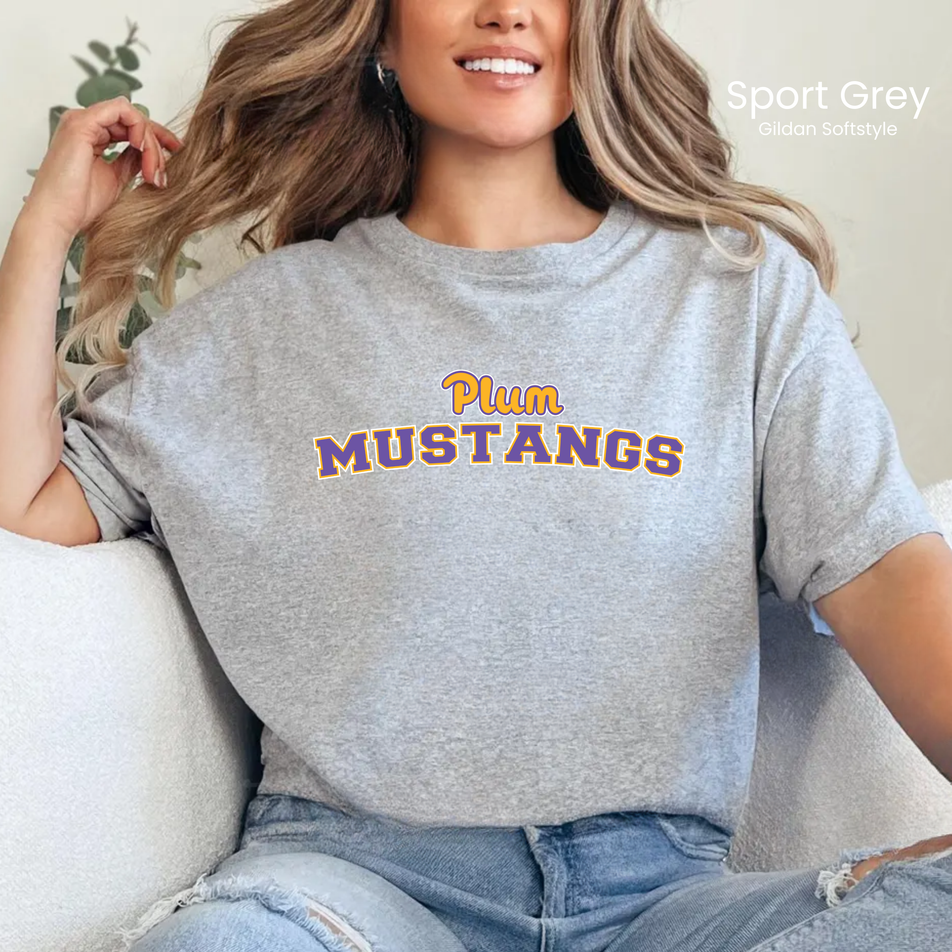 Plum Mustangs Tee
