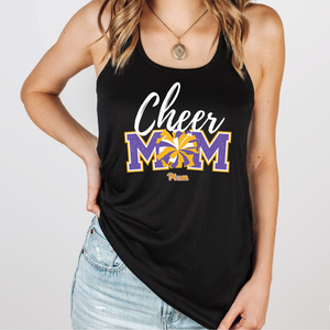 Plum Cheer Mom Flowy Racerback Tank