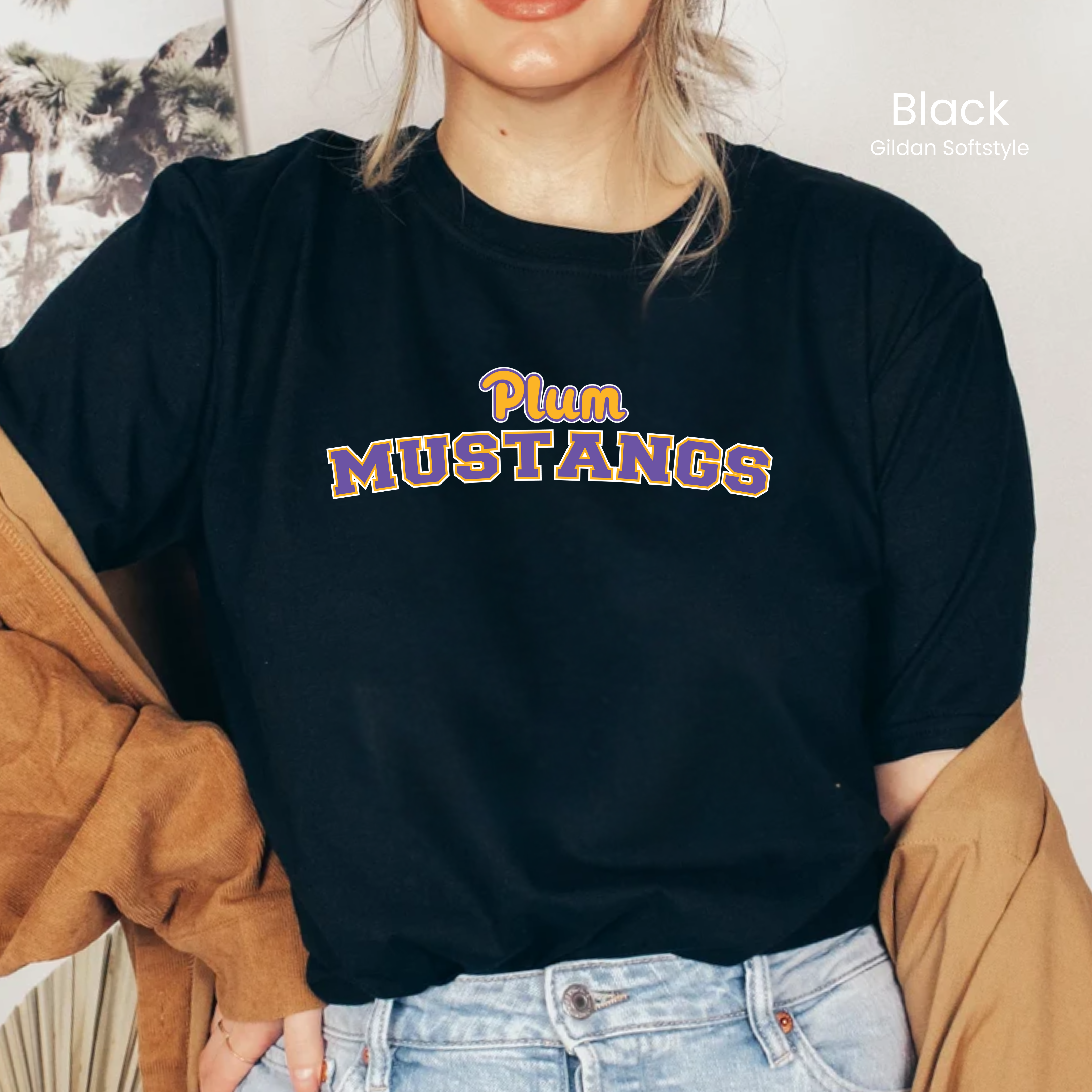 Plum Mustangs Tee