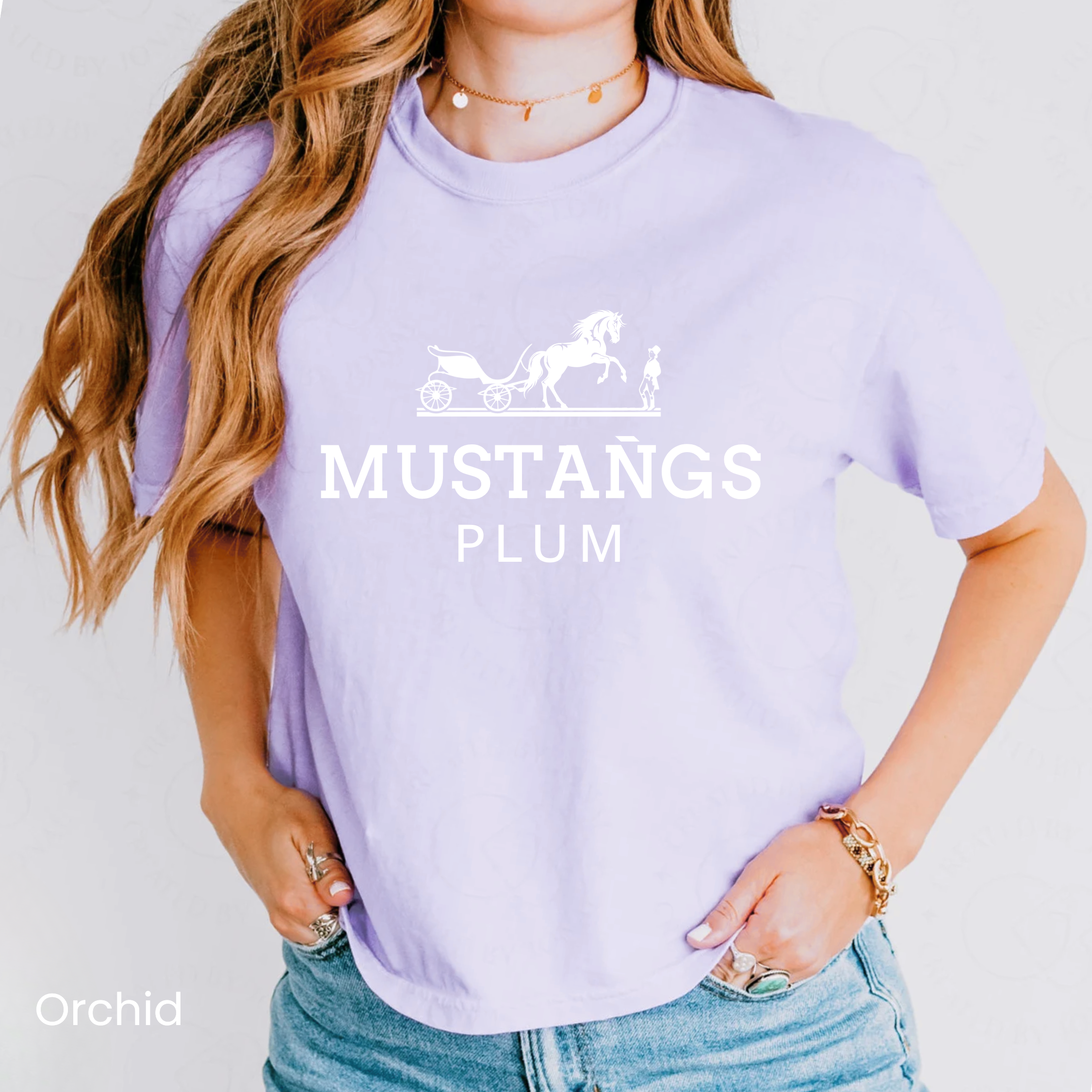 Comfort Colors Boxy Crop Mustangs Carriage Tee