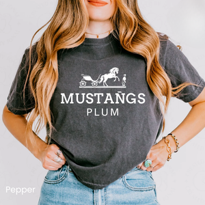 Comfort Colors Boxy Crop Mustangs Carriage Tee