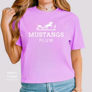 Comfort Colors Boxy Crop Mustangs Carriage Tee