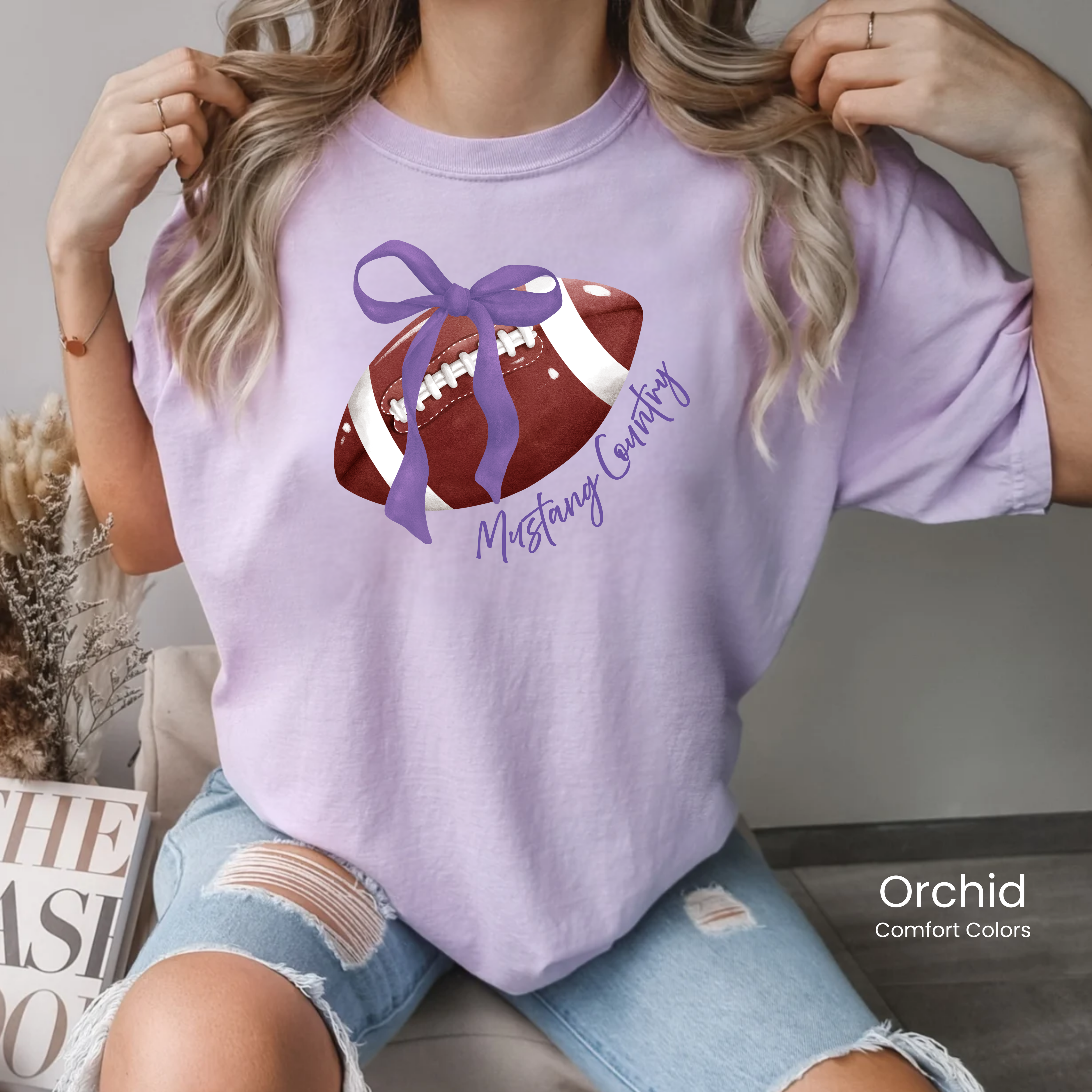 Comfort Colors Mustang Country Bow Tee
