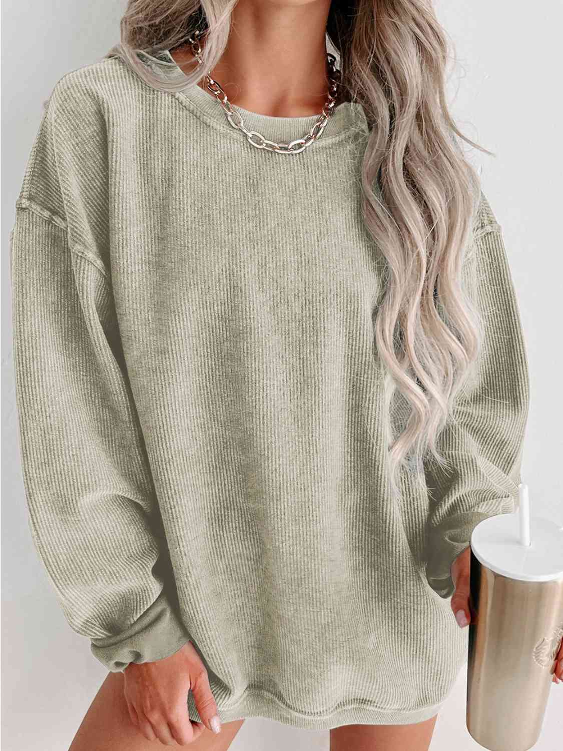 Sage Dropped Shoulder Sweatshirt