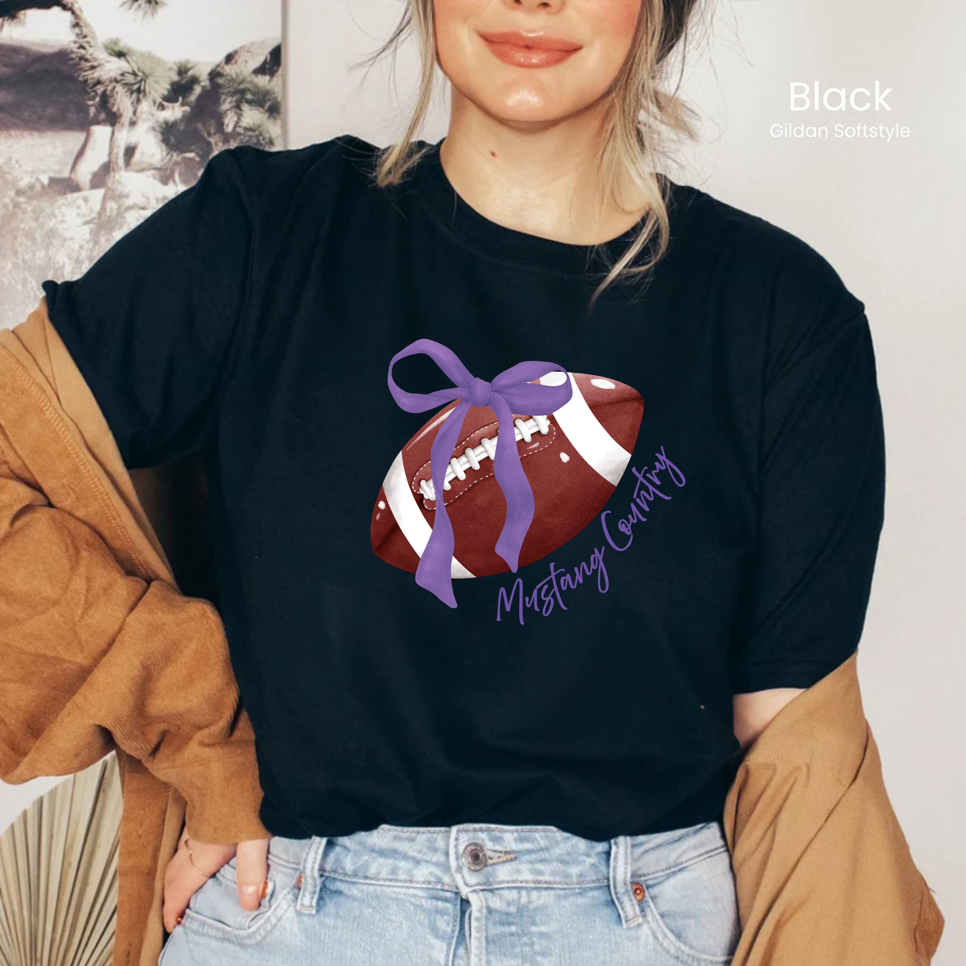 Gildan Softstyle Mustang Country Bow Tee