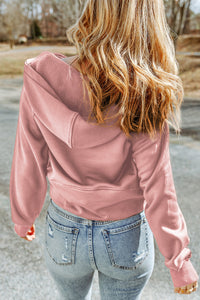 Don’t Make Me Blush Half-Zip Hooded Pullover