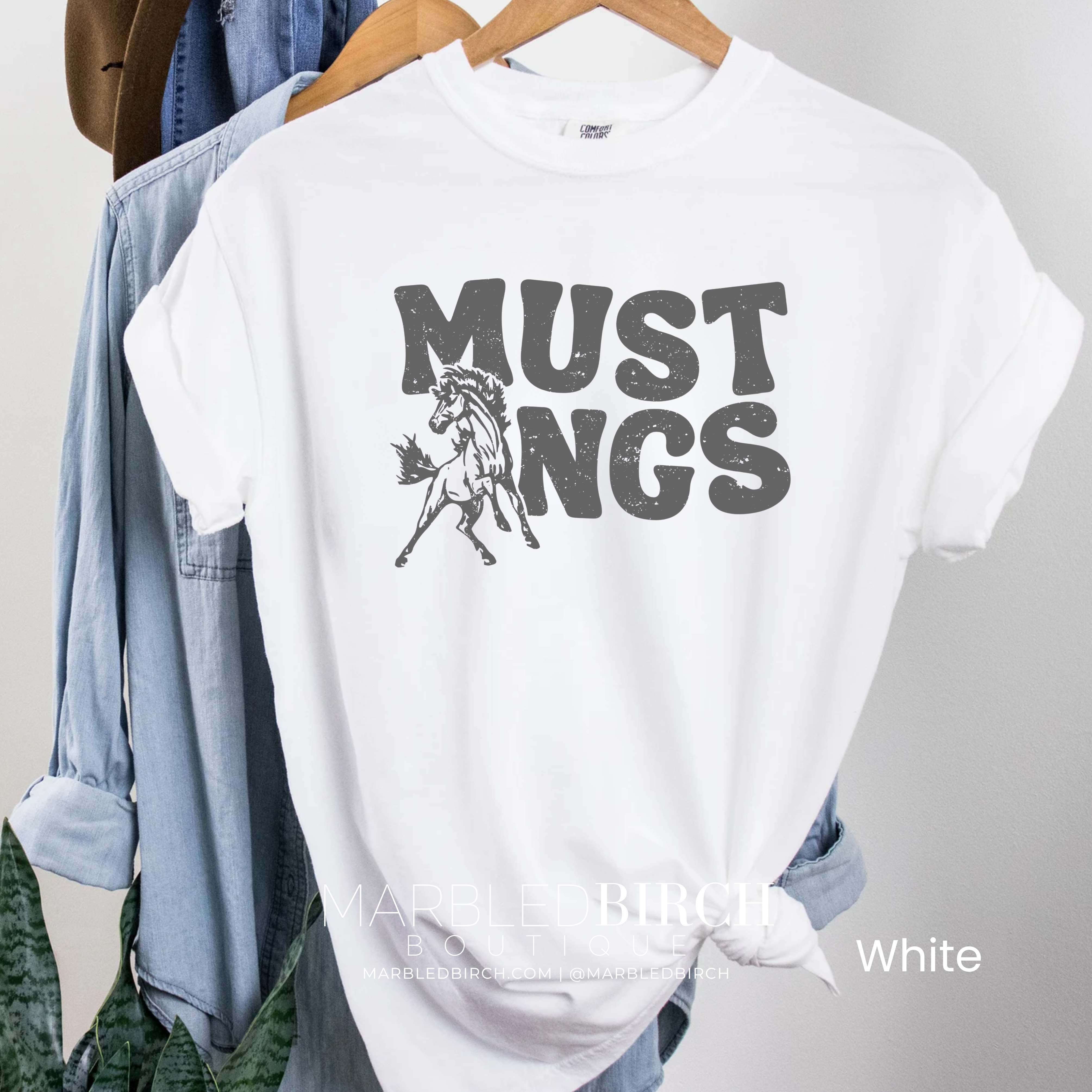 Groovy Mustangs Tee in Grey