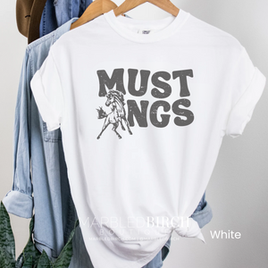 Groovy Mustangs Tee in Grey
