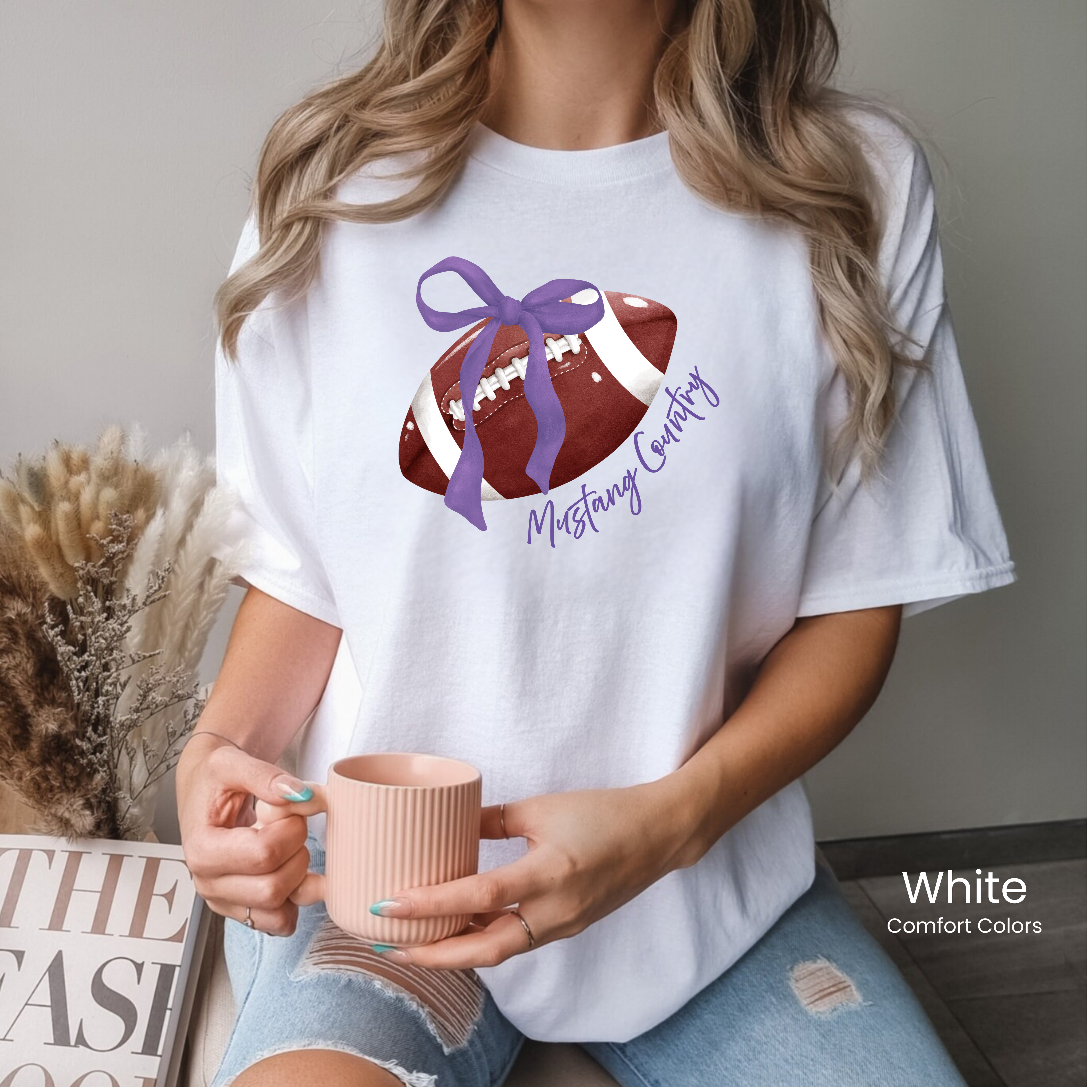 Comfort Colors Mustang Country Bow Tee