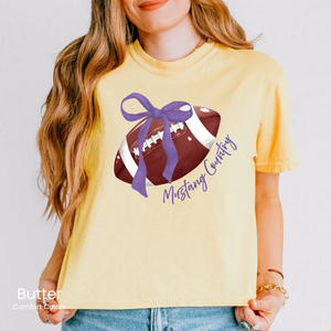 Comfort Colors Boxy Crop Mustang Country Bow Tee