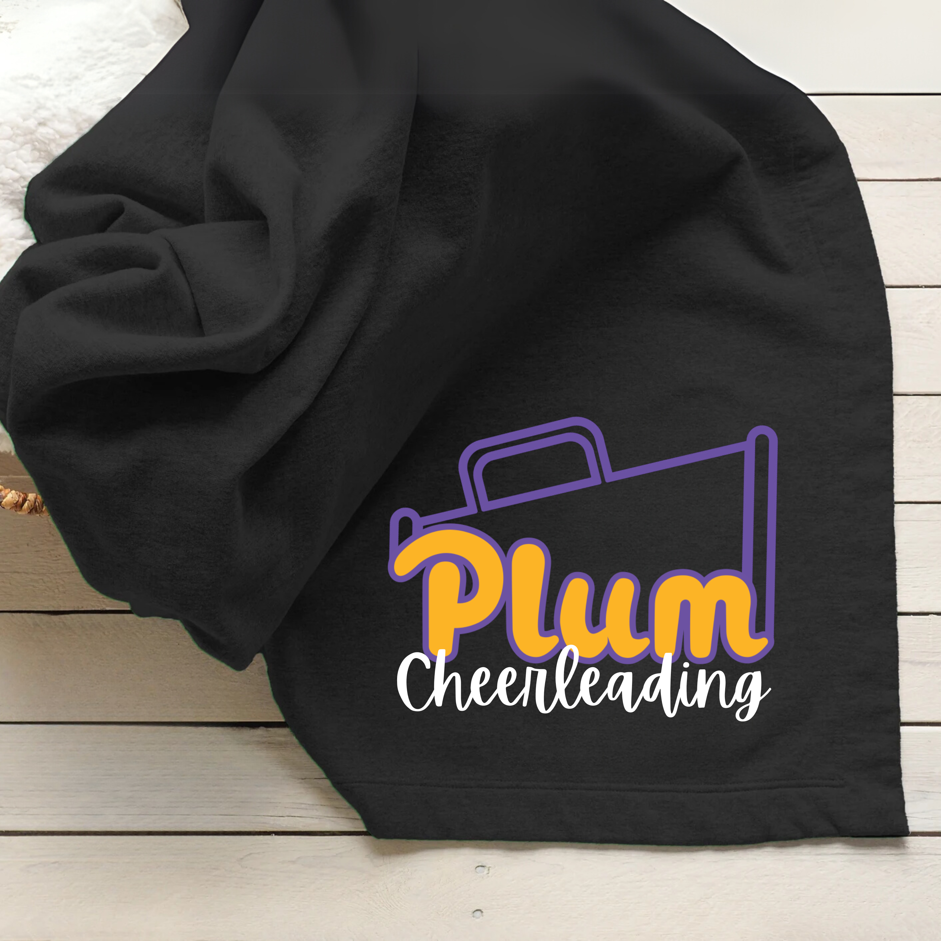Plum Cheerleading Megaphone Blanket