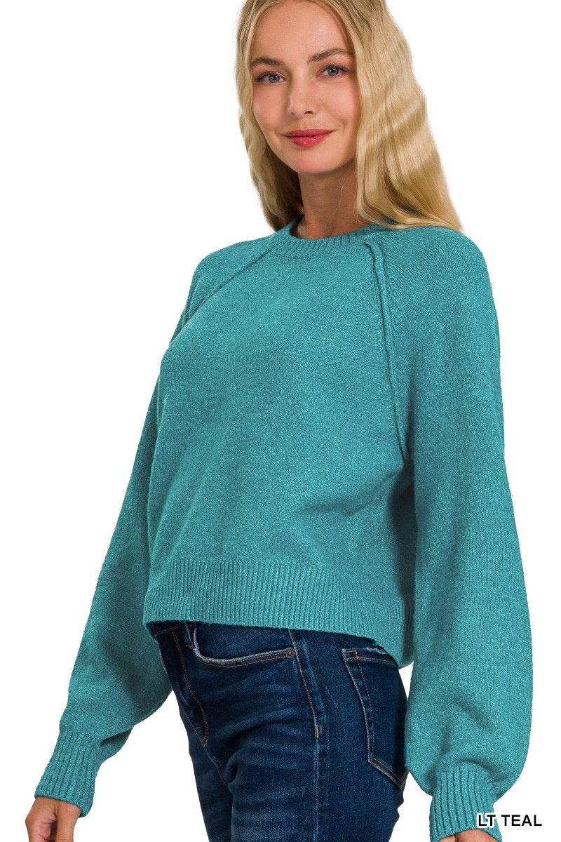 Across the Ocean Sweater in Teal